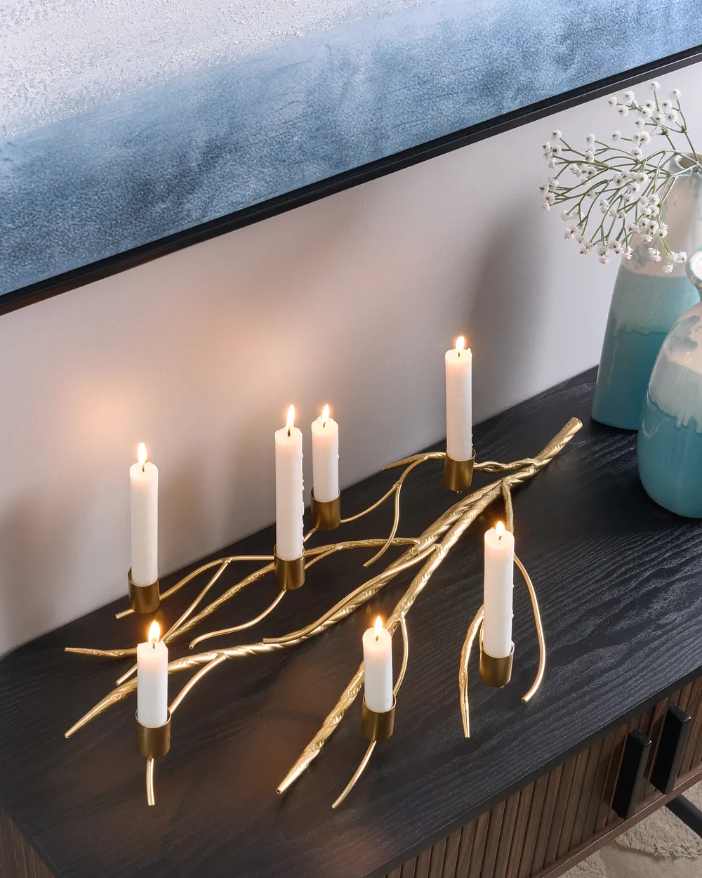 Kerzenständer ARRENTELA 10 cm Metall Gold
