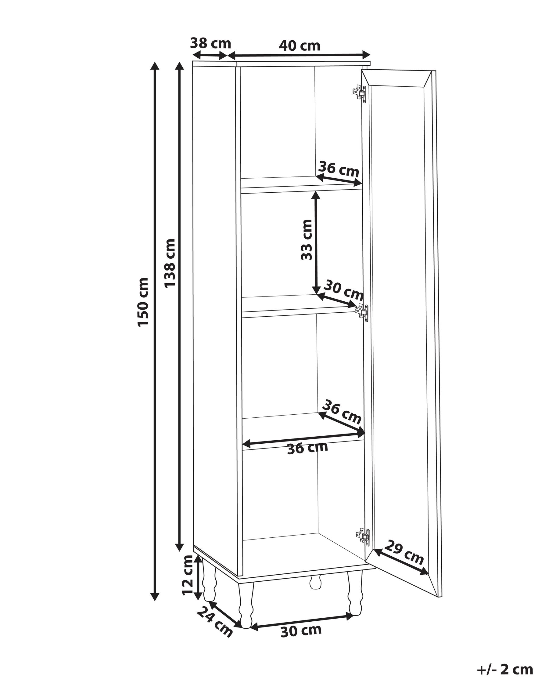 Glass Display Cabinet TINGLEDALE 40 cm Black_949923