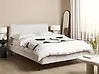 Bett mit Lattenrost Bouclé CORIO 140 x 200 cm Cremeweiß