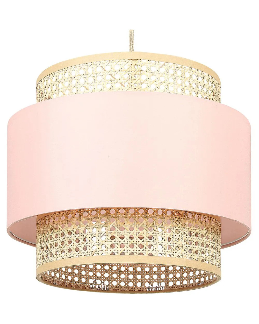 Hängeleuchte YUMURI Rattan Pfirsichrosa