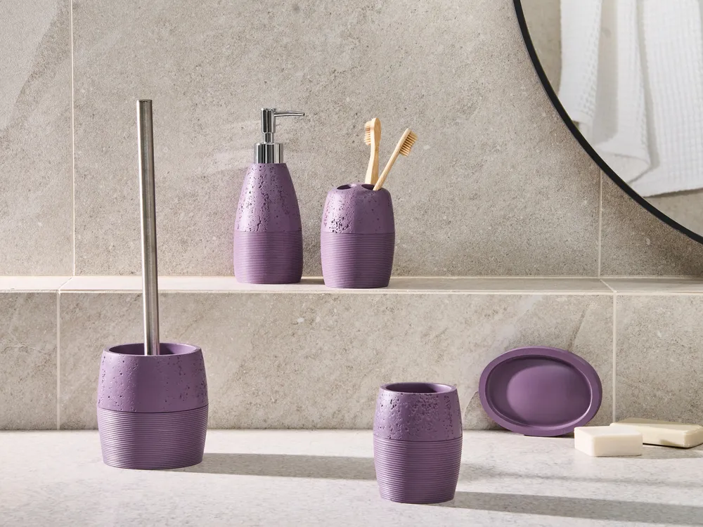 Badaccessoires Set 5-teilig YARAPA Purpur