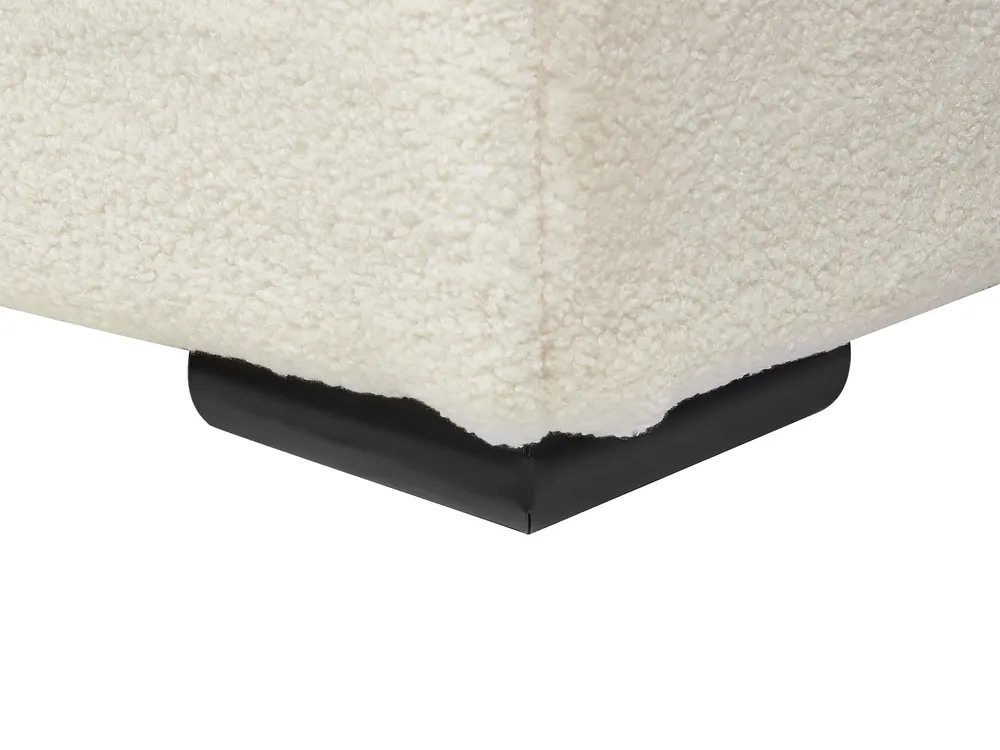 Wasserbett Bouclé ROISEL 180 x 200 cm Hellbeige_937513