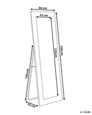 Standspiegel LAUTREC 150 cm Samtstoff Marineblau_840651