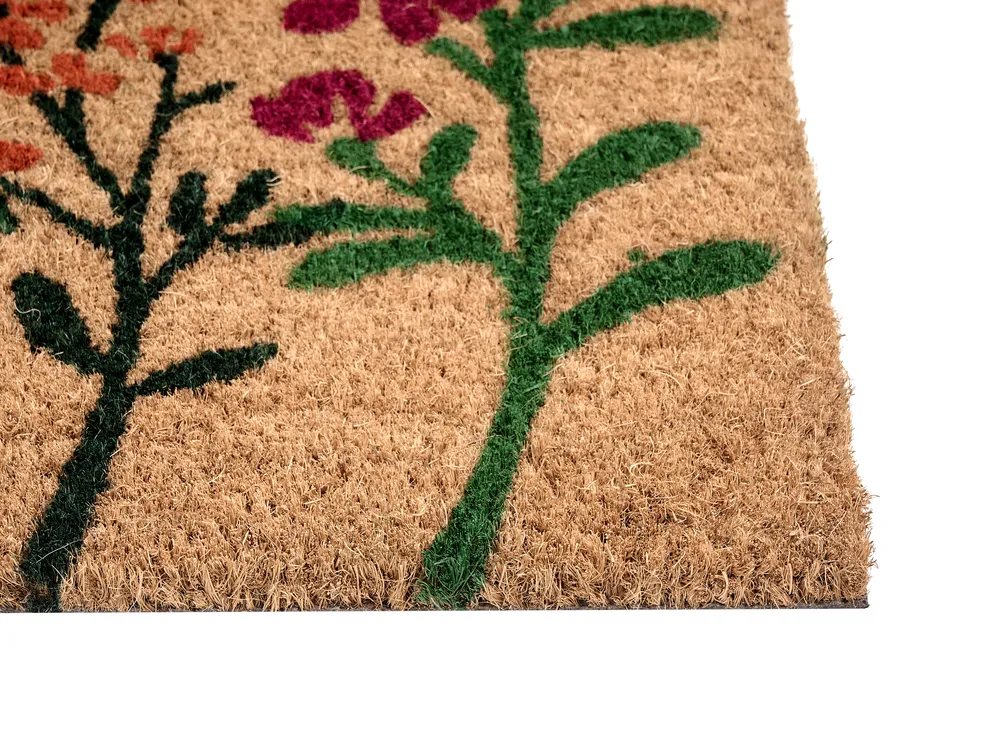 Fußmatte TEKKONA Naturfarben 50 x 80 cm Blume Kokosfasern_1050322
