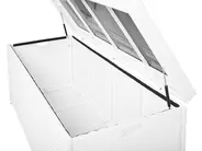 Aufbewahrungsbox MODENA 158 cm 63 cm Polyrattan Weiß_739260