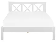 Bed Pine Wood TANNAY 180 x 200 cm (EU Super King) White_735696