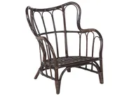 Garden Lounge Set with Table 4 Seater BRINDISI Rattan Dark Brown_821616