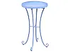 Outdoor Beistelltisch CAVINIA 40 cm 40 cm Metall Hellblau