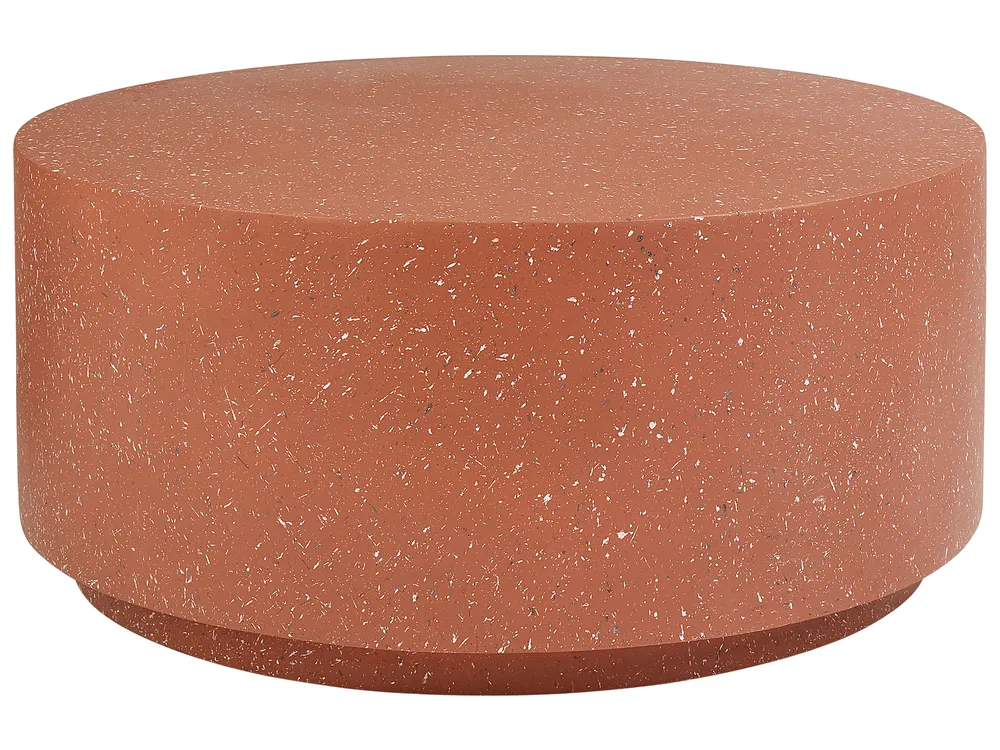 Couchtisch TREZZO 90 cm 90 cm Terrazzo Optik Rot