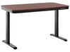 Schreibtisch elektrisch höhenverstellbar KENLY 120 cm 60 cm mit USB-Anschluss Dunkelbraun