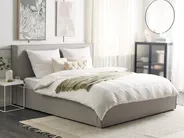 Bett mit Stauraum MOISSAC Stoff Hellgrau 180 x 200 cm_873964