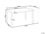 Ausziehbarer Esstisch GRANADA Schwarz 120/160 cm 80 cm_820890
