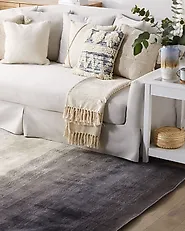 Rug ERCIS Black 200 x 200 cm Viscose_1179186