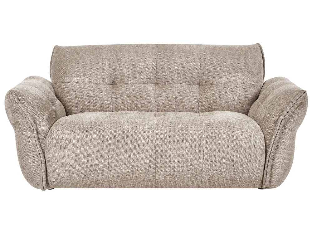 Sofa 2-Sitzer HALBA Stoff Taupe