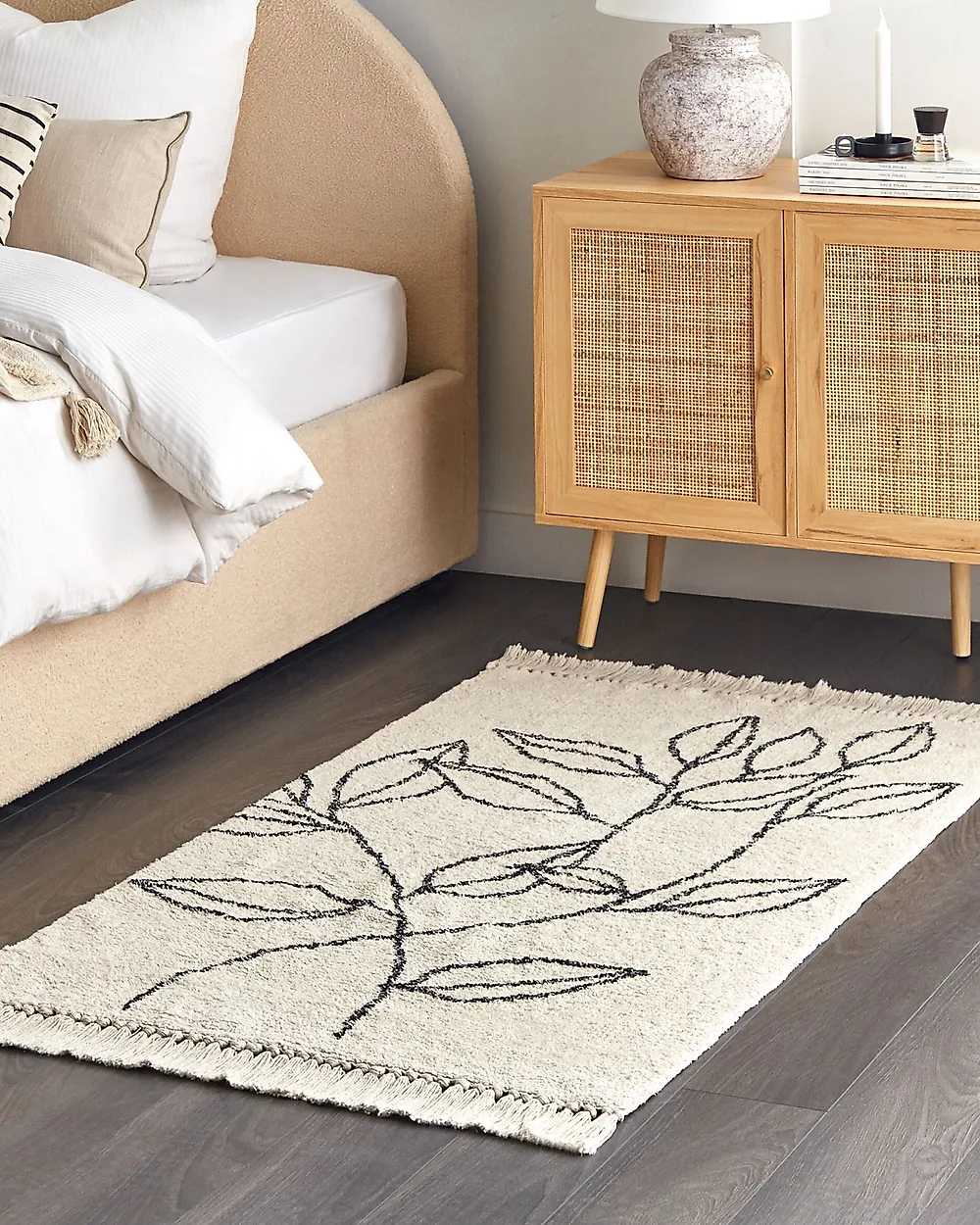 Rug SAZLI Beige 80 x 150 cm Cotton_1183649