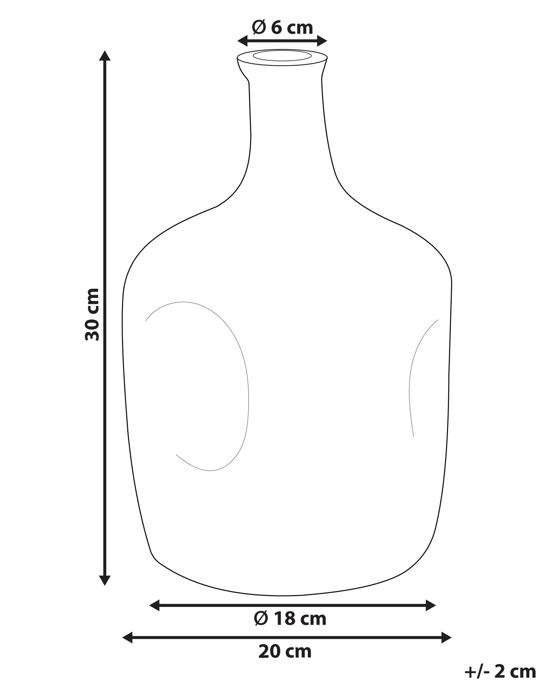 Blumenvase KERALA 30 cm Glas Olivgrün_830543