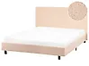 Bett mit Lattenrost Bouclé ALBI 120 x 200 cm Beige