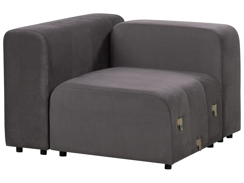 Modular Sofa 3 Seater FALSTERBO with Ottoman Velvet Taupe_919352