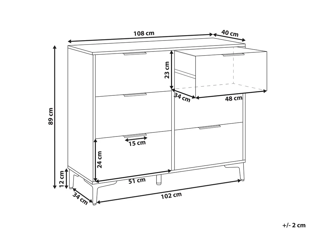 6 Drawer Chest WALCOTT Black_1007130