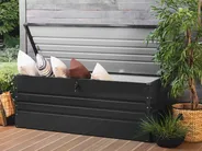 Aufbewahrungsbox CEBROSA 165 cm 70 cm Metall Graphitgrau_717734