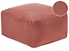 Pouf MUKKI Baumwolle Hellrot