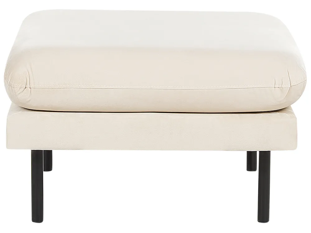 Living Room Set 5 Seater VINTERBRO with Ottoman Velvet Light Beige_897593