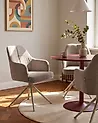 Esszimmerstuhl 2er Set MIRA Stoff Taupe