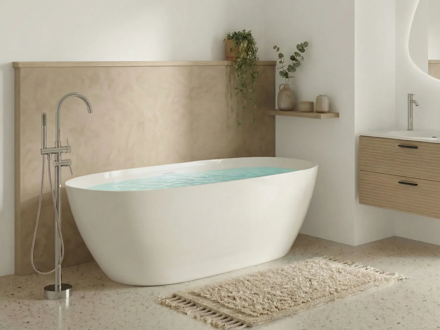 Freistehende Badewanne KOLLPA 168 x 81 cm Weiß_1071262