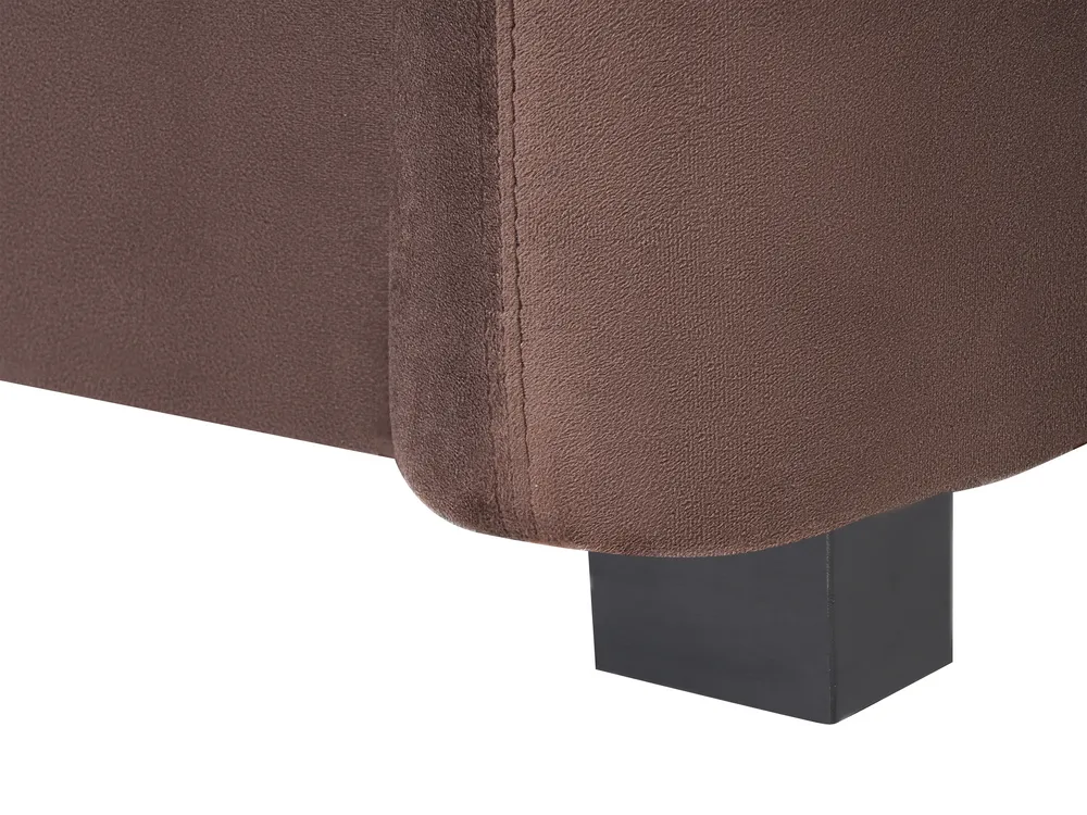 Sofa 3 Seater VELTADA Velvet Dark Brown_1028227