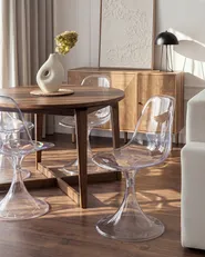 Set of 2 Dining Chairs CLARKSVILLE Transparent_1093915