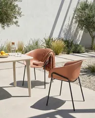 Gartenstuhl 2er Set METEORA Kunststoff Braun_1045241