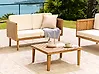 Outdoor Couchtisch BARATTI 70 cm 70 cm Akazienholz Braun