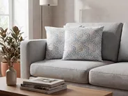 Set of 2 Decorative Cushions PRIMROSE 45 x 45 cm Light Blue Ikat_770058