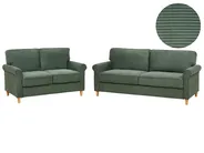 Sofa Set 5-Sitzer RONNEBY Cord Dunkelgrün_901432