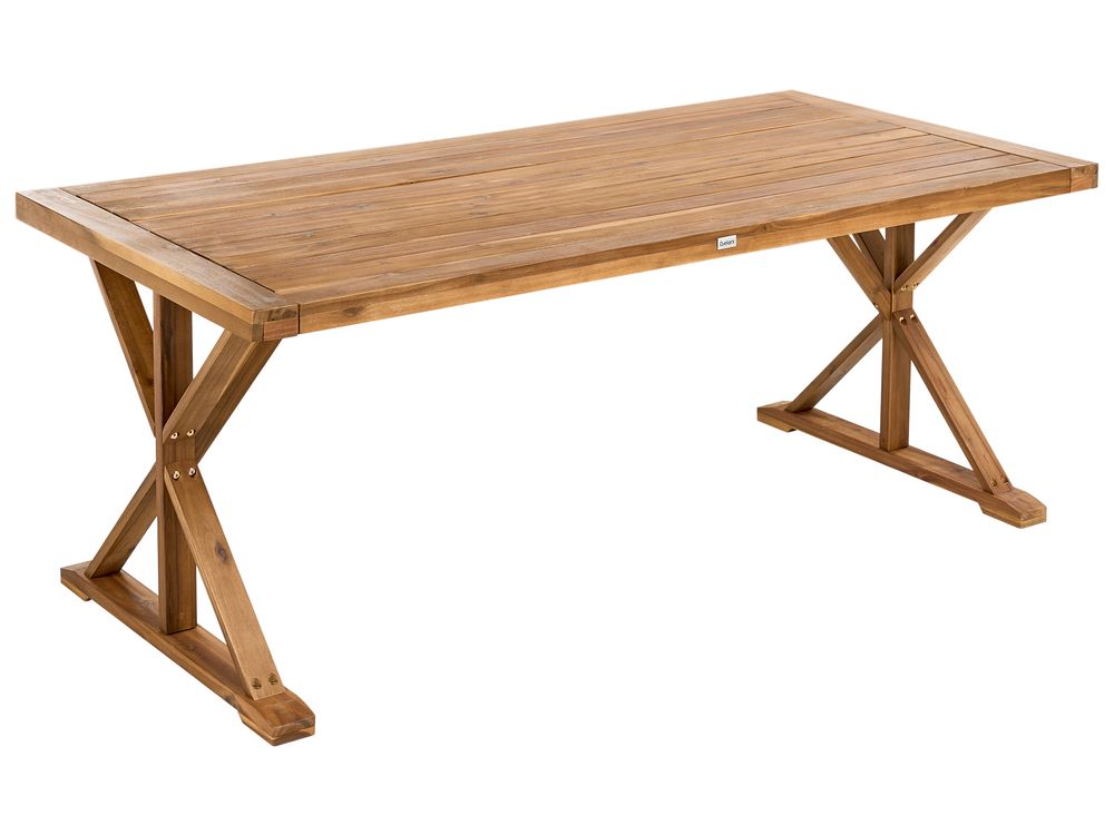 Garden Dining Table CALABRITTO 90 cm 180 cm Acacia Wood Brown