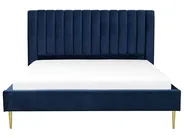 Bed Velvet MARVILLE 180 x 200 cm (EU Super King) Navy Blue_792234