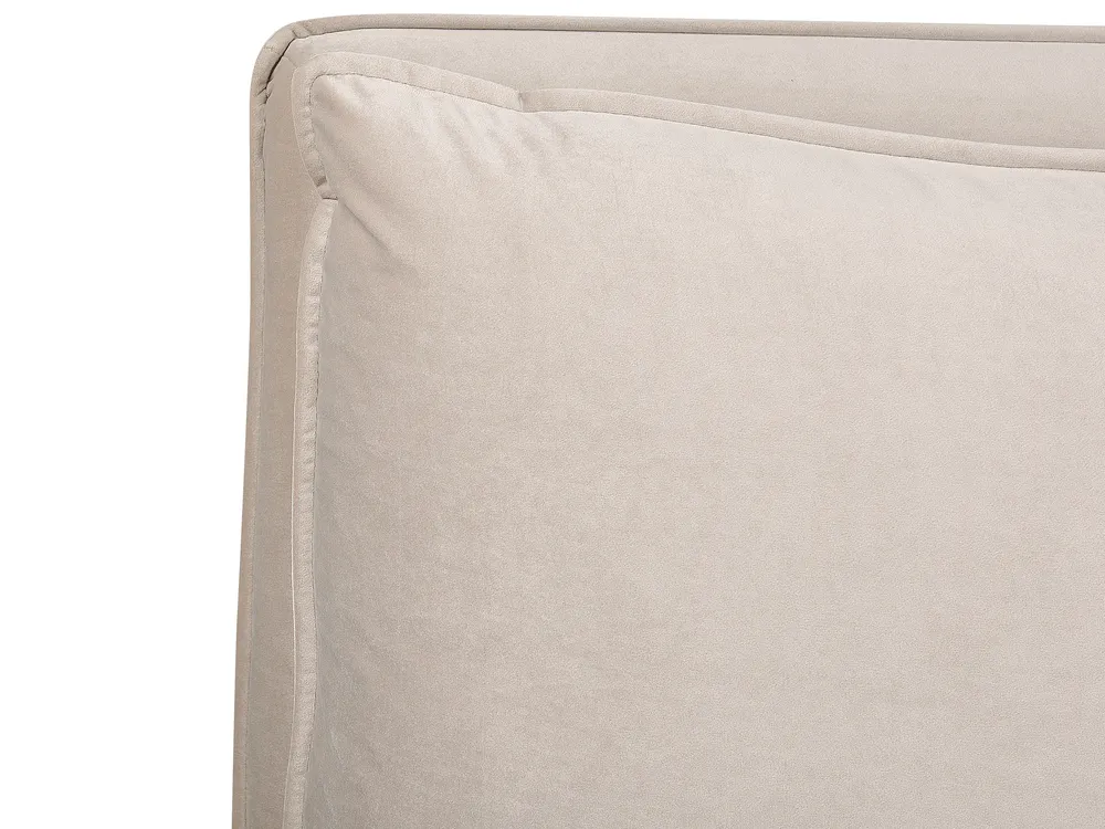 Wasserbett Samtstoff BAJONNA 160 x 200 cm Taupe_1009648