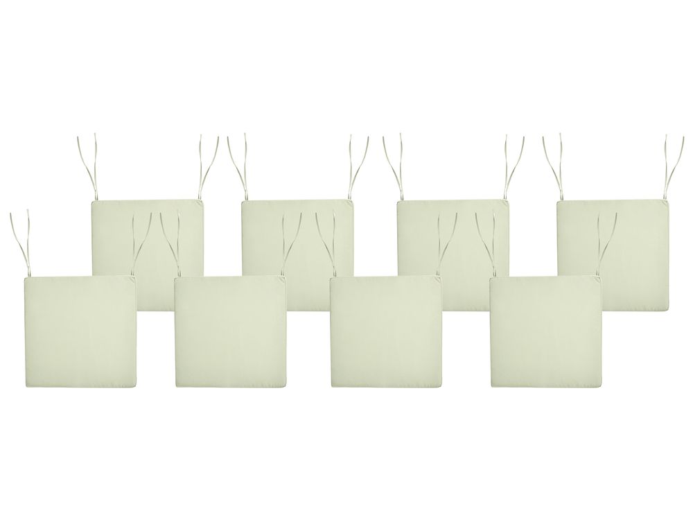 Set van 8 tuinzitkussens SASSARI PREMIUM 46 x 46 cm Lichtgroen