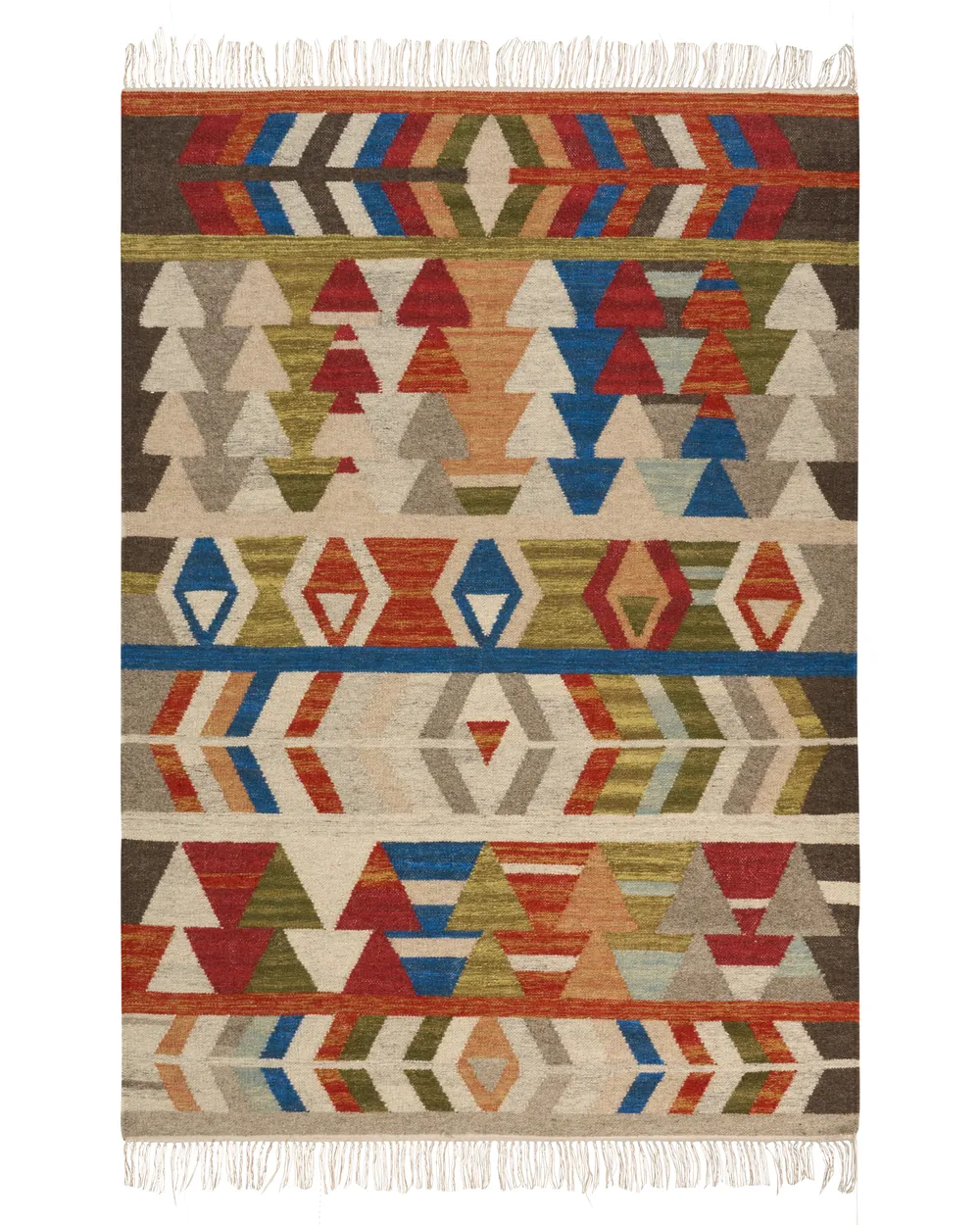 Teppich KAGHSI Bunt 140 x 200 cm Kelim Wolle
