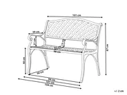 Gartenbank STAGGIA 104 cm Metall Braun_931810
