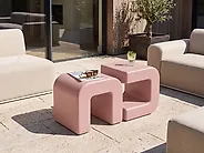 Set of 2 Side Tables MOZIA Pink_1166109