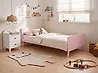 Bett mit Lattenrost Kiefernholz BONNAC 90 x 200 cm Pastellrosa