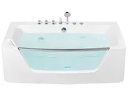Whirlwanne Eckmodell BARRANCA 170 x 85 cm Weiß_807639