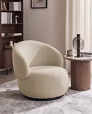 Swivel Armchair VAMMALA Taupe_1164571
