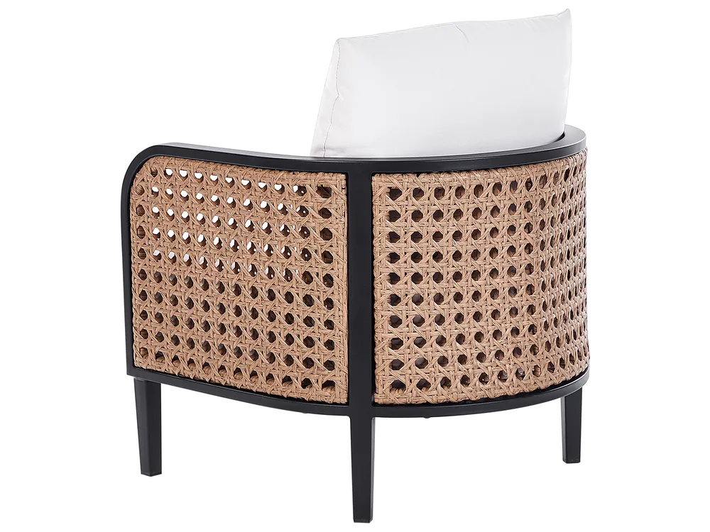 Lounge Set mit Tisch 5-Sitzer MONTEFALCO Metall Weiß_905571