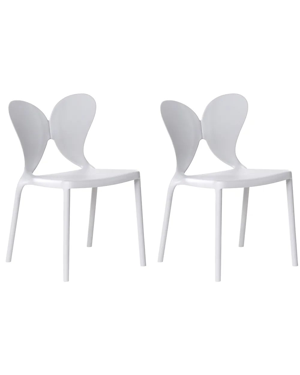 Set of 2 Garden Chairs LARISSA Light Grey
