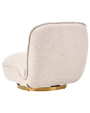 Swivel Armchair MUREN Fabric Beige_1072934