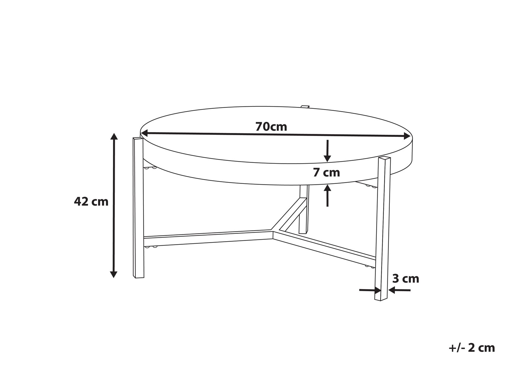 Coffee Table BONITA Grey Concrete Effect_961844