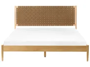 Bett mit Lattenrost Kiefernholz BRUNEMONT 180 x 200 cm Hellbraun_1020239