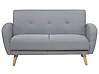 Sofa Bed 2 Seater FLORLI Fabric Light Grey